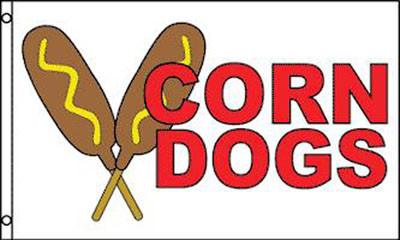 CORN DOGS (3ft X 5ft) FLAG