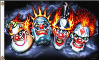 FOUR CIRCUS CLOWNS DELUXE FLAG (3ft X 5ft)