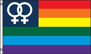 VENUS SMALL IN CORNER RAINBOW PRIDE FLAG (3ft X 5ft)