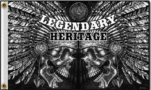 DELUXE LEGENDARY HERITAGE BIKER (3ft X 5ft) FLAG