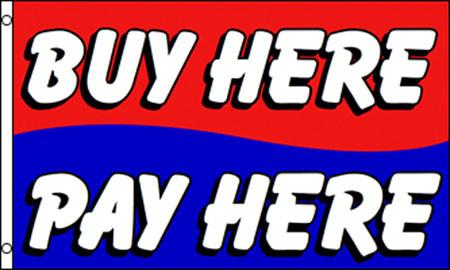 BUY HERE PAY HERE (3ft X 5ft) FINANCING FLAG