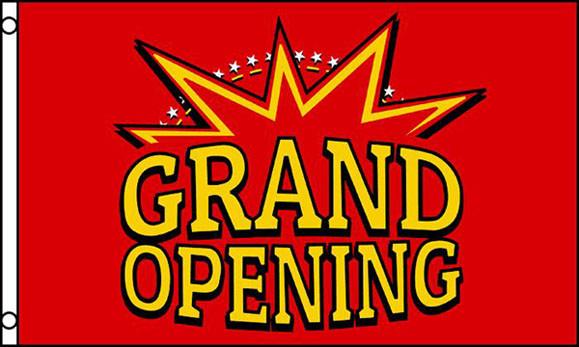 GRAND OPENING RED (3ft X 5ft) FLAG