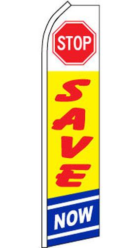 SUPER SWOOPER (15ft) STOP SAVE NOW FLAG