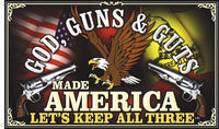 GOD GUNS & GUTS DELUXE (3ft X 5ft) FLAG