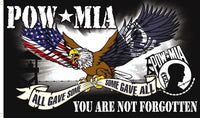 POW MIA FORGOTTON DELUXE (3ft X 5ft) FLAG