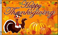 HAPPY THANKSGIVING TURKEY (3ft X 5ft) FLAG