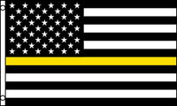 AMERICAN THIN YELLOW LINE law enforcement (3ft X 5ft) FLAG