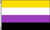 NON-BINARY transgender pride Rainbow (3ft X 5ft) FLAG