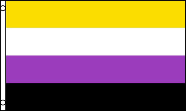 NON-BINARY transgender pride Rainbow (3ft X 5ft) FLAG