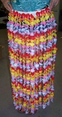 ADULT SIZE FLOWER HAWAIIAN HULA SKIRT