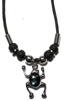 FROG PAUA SHELL  ROPE NECKLACE