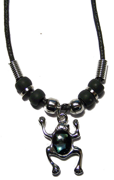 FROG PAUA SHELL  ROPE NECKLACE