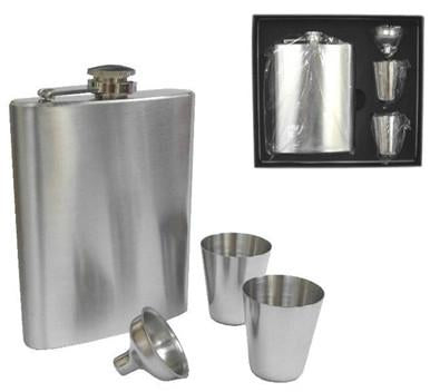STAINLESS STEEL FLASK SET WITH 2 CUPS