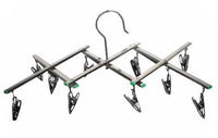 EXPANDABLE 10 METAL CLIP HANGING DISPLAY RACK
