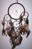 DARK BROWN RAINBOW DREAMCATCHER 24 INCH