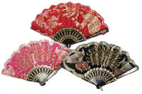 GLITTER PEACOCK HAND FANS
