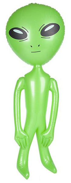 GREEN COLOR ALIEN INFLATE 36  INCH INFLATABLE TOY