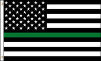 AMERICAN THIN GREEN LINE military / border patrol lives (3ft X 5ft) FLAG