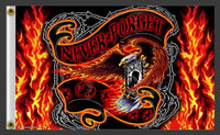 NEVER FORGET EAGLE POW MIA DELUXE (3ft X 5ft) BIKER FLAG