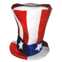 PLUSH TALL AMERICAN FLAG PARTY HAT WITH STARS