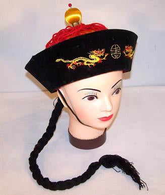 CHINESE HAT WITH PONYTAIL