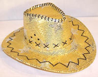 GOLD STAR SEQUIN COWBOY HAT