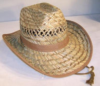 OPEN STRAW ZIG ZAG COWBOY HAT