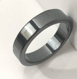 6MM FLAT STYLE BLACK HEMATITE STONE RING