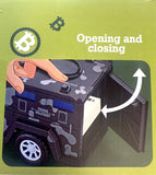 MILITARY JEEP MONEY SAFE BOX BUMP & GO, MUSIC, LIGHT UP ( sold by the piece)