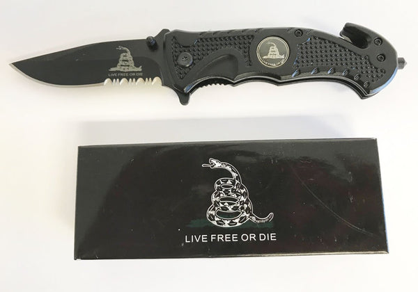 GADSDEN DONT TREAD ON ME SNAKE FOLDING LOCK BLADE KNIFE