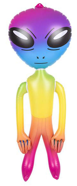 RAINBOW ALIEN INFLATE 36  INCH INFLATABLE TOY
