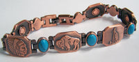 INDIAN STYLE COPPER MAGNETIC LINK BRACELET