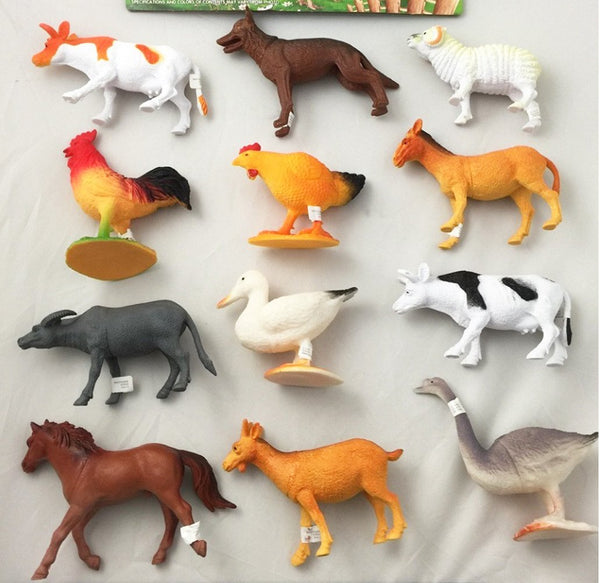 PLAY RUBBER 6 INCH FARM ANIMALS