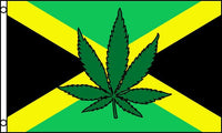 JAMAICA MARIJUANA POT LEAF (3ft X 5ft) FLAG