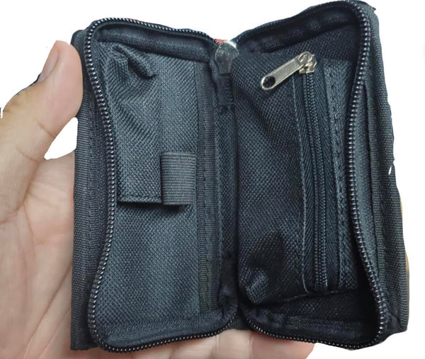 BLACK CANVAS TOBACCO POUCH (sold by the piece)