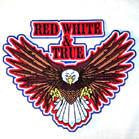 JUMBO BACK PATCH RED WHITE TRUE EAGLE