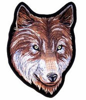 JUMBO WOLF HEAD PATCH 11 INCH