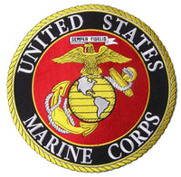 JUMBO UNITED STATES MARINES USMC  EMBROIDERED PATCH 10 INCH