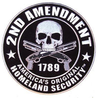 JUMBO 2nd AMENDMENT HOMELAND SECURITY 9 INCH PATCH