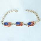 AMERICAN FLAG 3 PIECE JEWEL BRACELETS