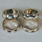 BLACK AND WHITE BAND RINGS