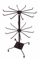 BLACK 20 INCH 2 LEVEL WIRE COUNTER DISPLAY RACK