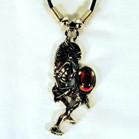 DANCING WARRIOR WITH CRYSTAL ROPE NECKLACE