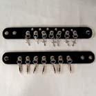LEATHER BRACELETS WITH DANGLE BULLETS