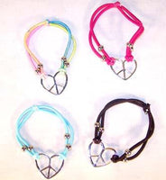 HEART PEACE SIGN ROPE BRACELETS