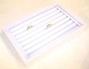 WHITE SMALL RING DISPLAY TRAY