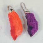 COLORED RABBIT FOOT KEYCHAIN (ASSORTED 12 PC LOT)