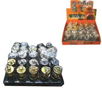 SILVER METAL PILL BOXES