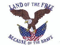 LAND OF THE FREE BECAUSE OF THE BRAVE (3ft X 5ft) FLAG