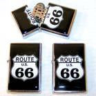 ROUTE 66 FLIP TOP CRYSTAL DOME LIGHTER